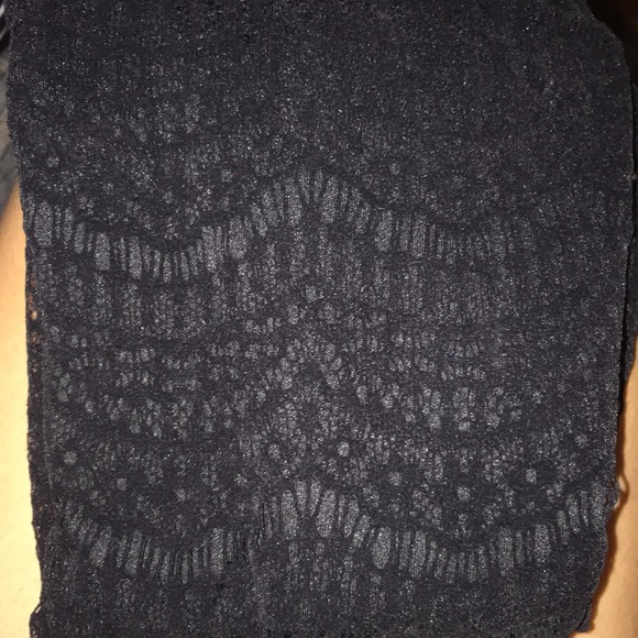 LOFT black velvet lace shell tank NEW - Picture 5 of 6